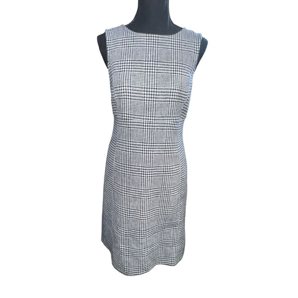 Boden 4R British Tweed sheath 100% wool sleeveless dress preppy academia office